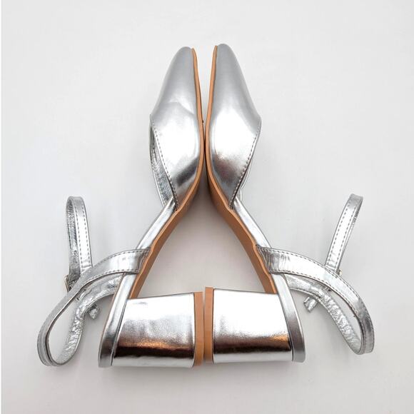 Berness Georgia Heel Pump Adjustable Ankle Strap Women's Silver Size US6.5 EU37 - Picture 6 of 13